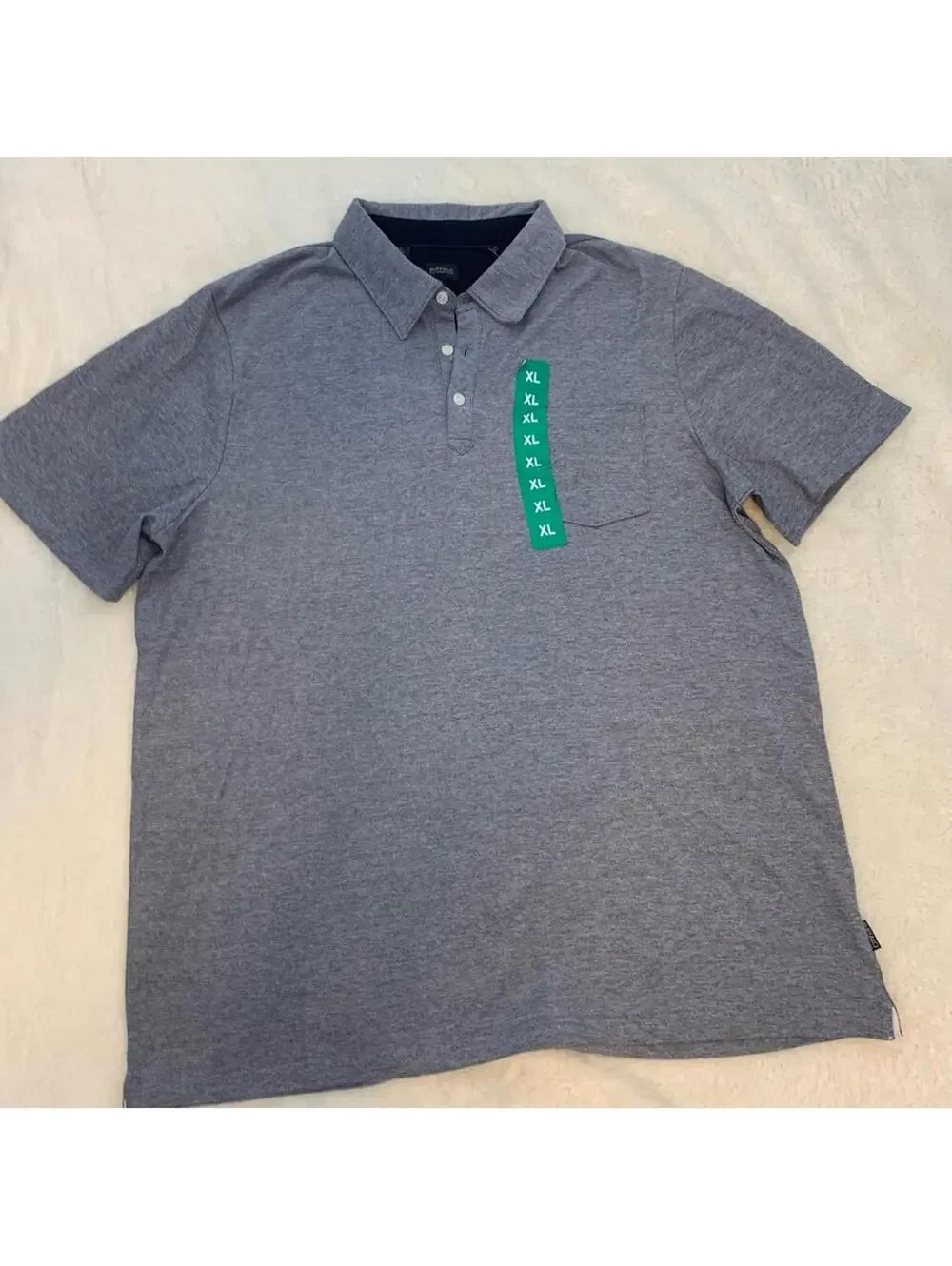 Buffalo David Bitton Men's Polo Shirt Gray Short Sleeve Cotton Blend XL NWT